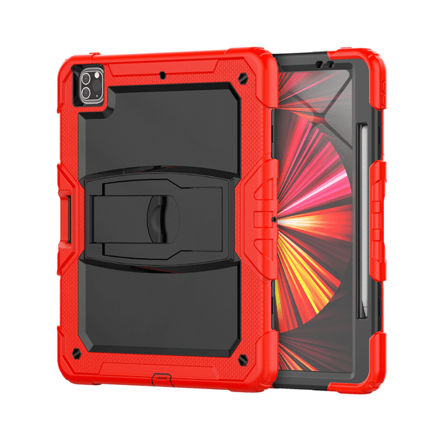 Heavy Duty Military Grade Silicone Case For IPad Air 2 – Shockproof, Kickstand, Black