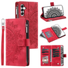 Egenus Magnetic Leather Wallet Case With Straps For Galaxy A Series
