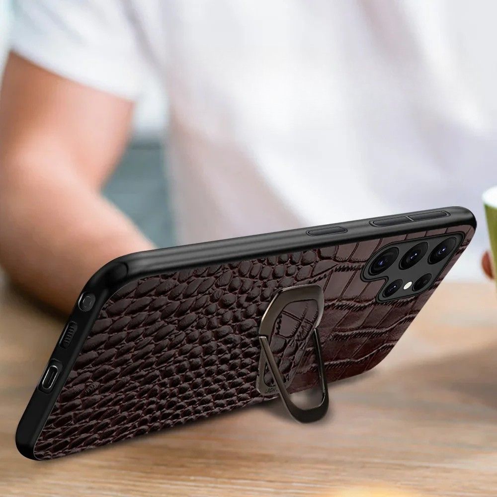 Acidus Leather Galaxy Case With Ring - Astra Cases