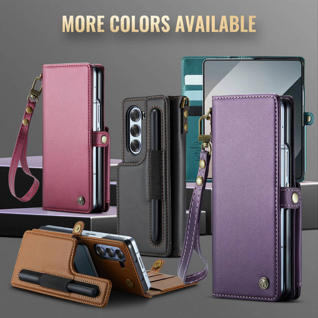 Palma RFID Blocking Wallet Case For Galaxy Z Fold 6 With Pen Holder Slot