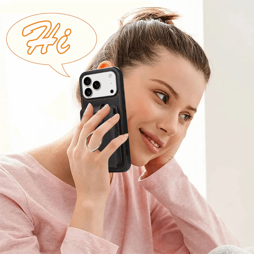 Sanus RFID Blocking Leather Wallet iPhone Case - Astra Cases