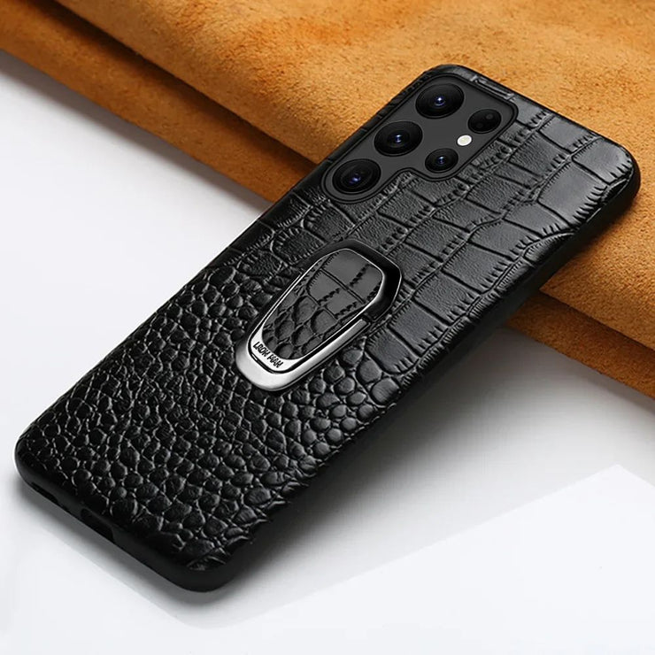 Acidus Leather Galaxy Case With Ring - Astra Cases