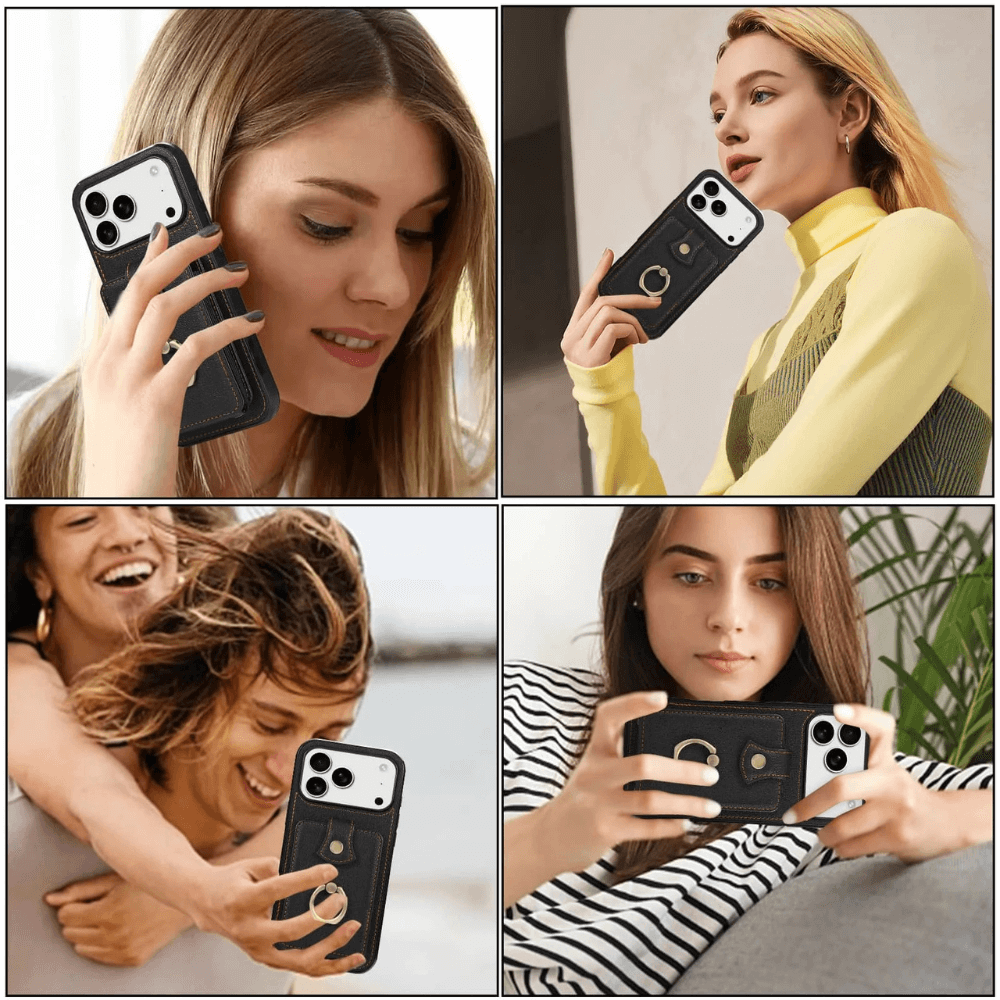 Sanus RFID Blocking Leather Wallet iPhone Case - Astra Cases