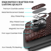 Adepto Leather iPhone Case With Ring - Astra Cases