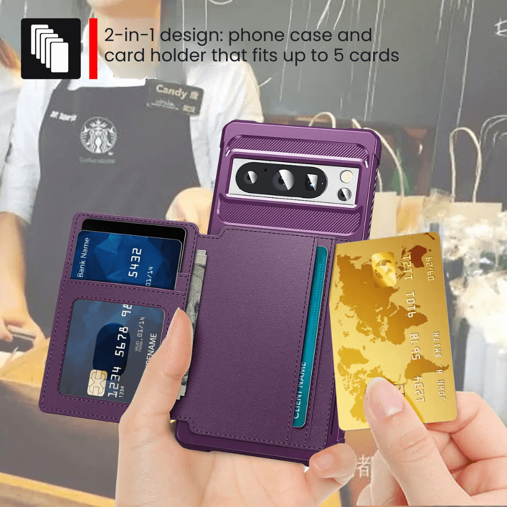 Abeo Shockproof Leather Wallet Case For Google Pixel - Astra Cases