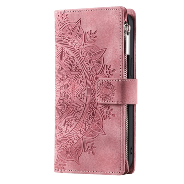 Caelina Magnetic Leather Wallet iPhone Case With Straps