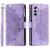 Egenus Magnetic Leather Wallet Case With Straps For Galaxy A Series