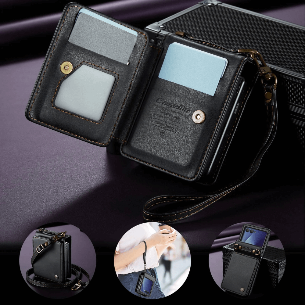 Pollen RFID Blocking Wallet Leather Case For Galaxy Z Flip 7 - Astra Cases