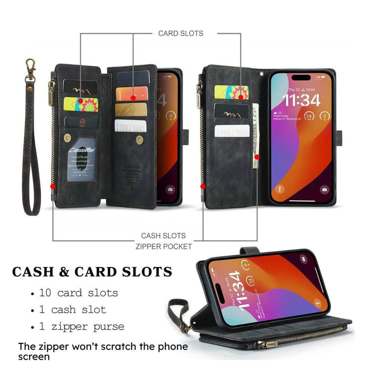 Saevio Magnetic Leather iPhone Case - Astra Cases