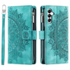 Egenus Magnetic Leather Wallet Case With Straps For Galaxy A Series