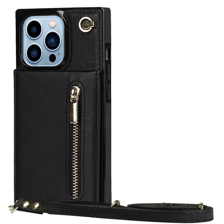 Nitida Crossbody Leather Case With Stand For iPhone 15 Series