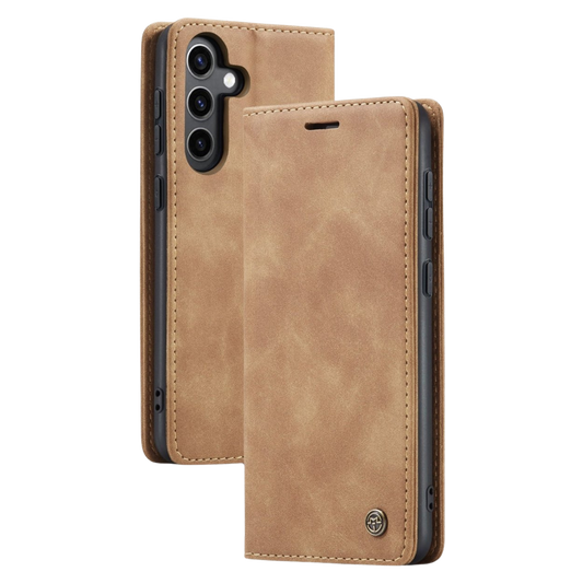 Dira Retro Leather Wallet Galaxy Case