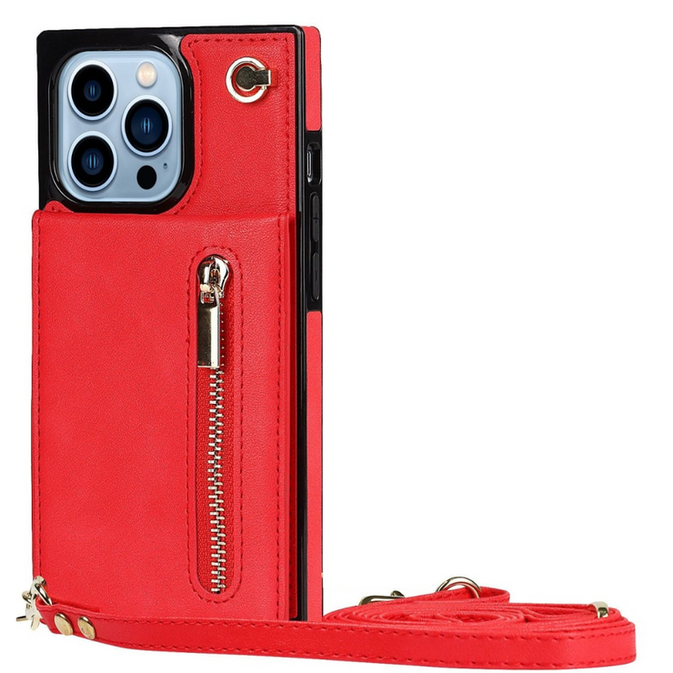 Nitida Crossbody Leather Case With Stand For iPhone 15 Series