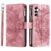 Egenus Magnetic Leather Wallet Case With Straps For Galaxy A Series