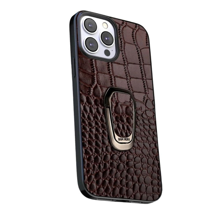 Adepto Leather iPhone Case With Ring - Astra Cases