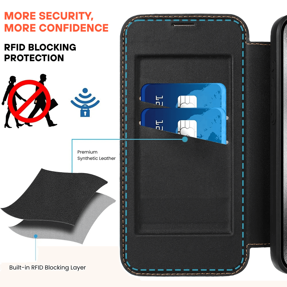 Refero Leather Wallet iPhone Case - Astra Cases