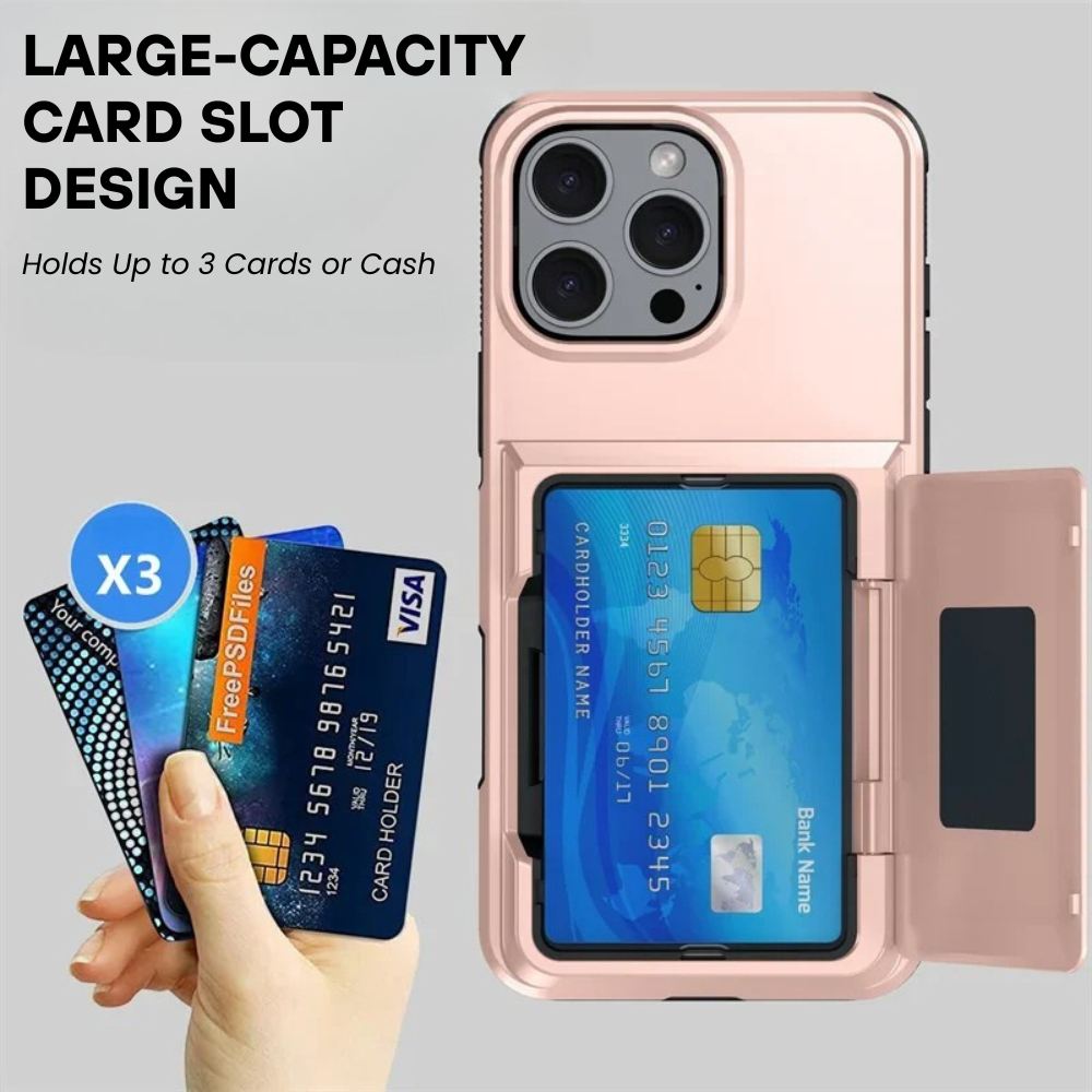 Nareus Shockproof iPhone Case With Card Holder- Astra Cases