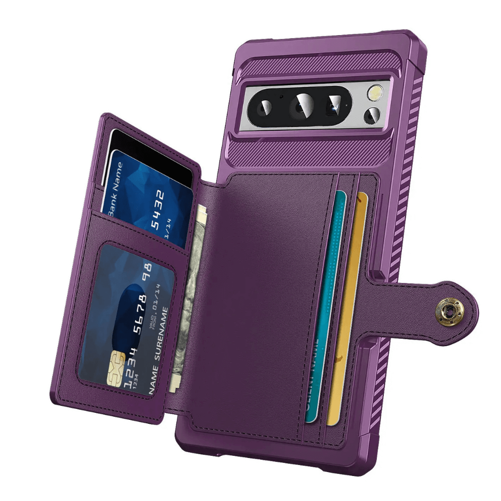 Abeo Shockproof Leather Wallet Case For Google Pixel - Astra Cases