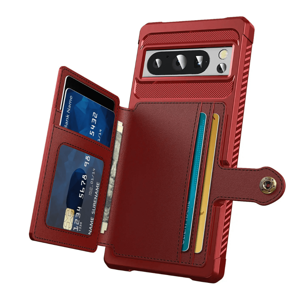 Abeo Shockproof Leather Wallet Case For Google Pixel - Astra Cases