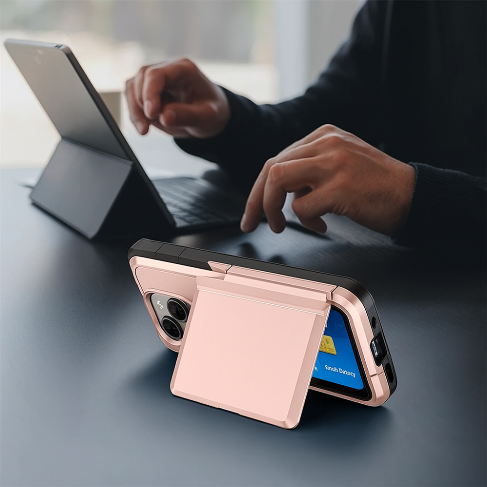 Nareus Shockproof iPhone Case With Card Holder- Astra Cases