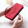 Egenus Magnetic Leather Wallet Case With Straps For Galaxy A Series