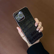 Abduco Genuine Leather iPhone Case Crocodile