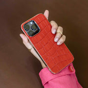 Abduco Genuine Leather iPhone Case Crocodile