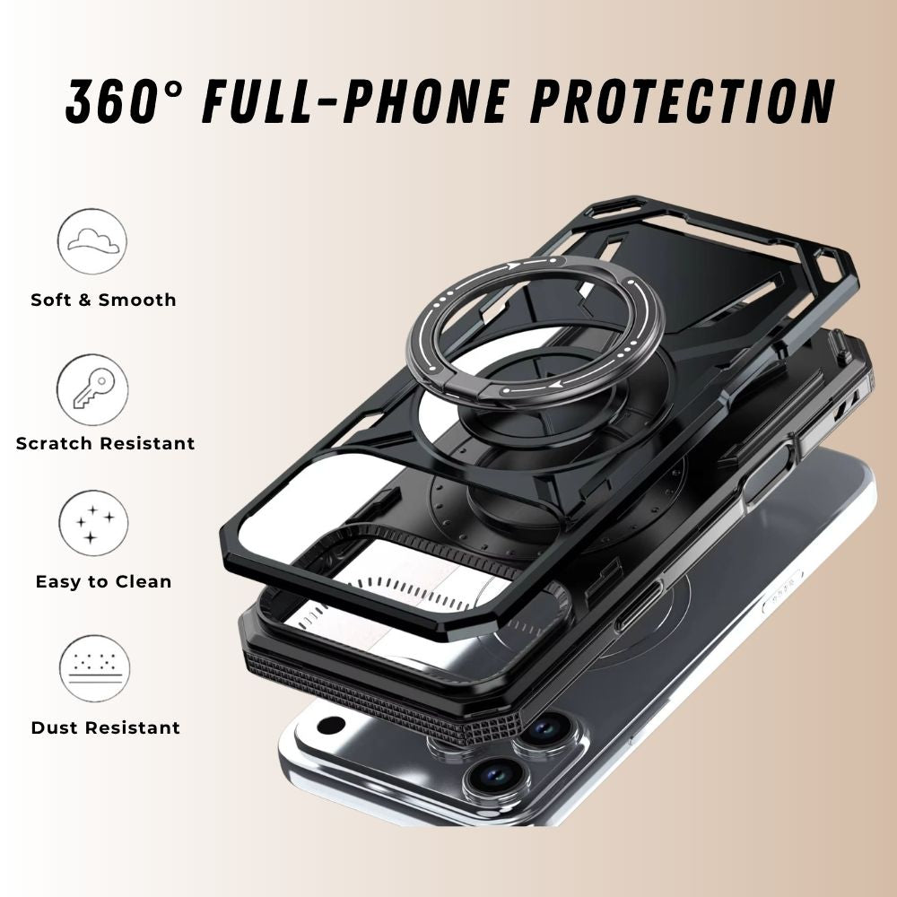 Virtus Magnetic Heavy Duty iPhone Case With Kickstand - Astra Cases