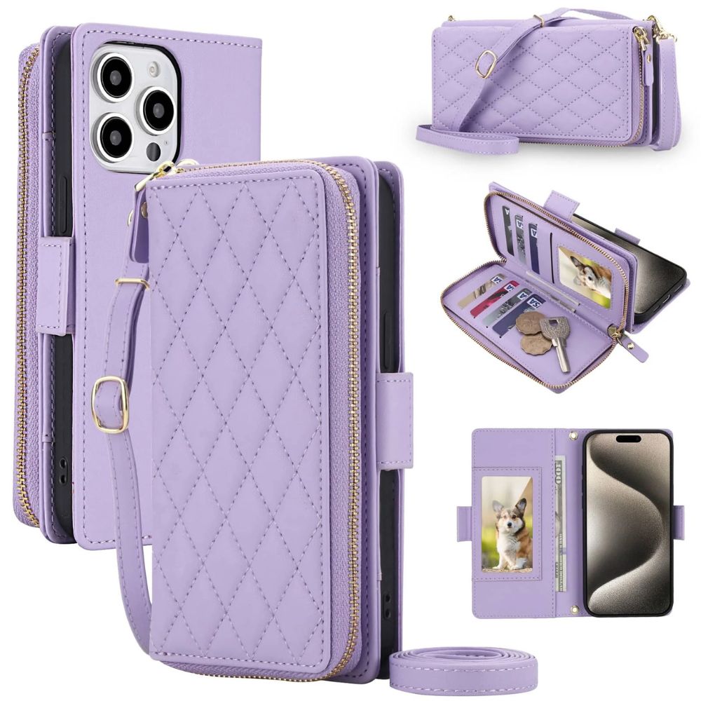 Acceptus Quilted Leather Wallet Case For iPhone SE-14 - Astra Cases