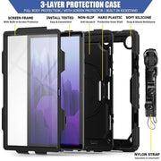 Animi Heavy Duty Galaxy Tab Case With Kickstand And Hand Strap