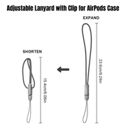 Aufero 2-Piece Adjustable AirPods Lanyard With Clip