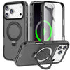 Dives Shockproof Matte iPhone Case With Screen Protector And Ring Holder