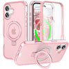 Dives Shockproof Matte iPhone Case With Screen Protector And Ring Holder