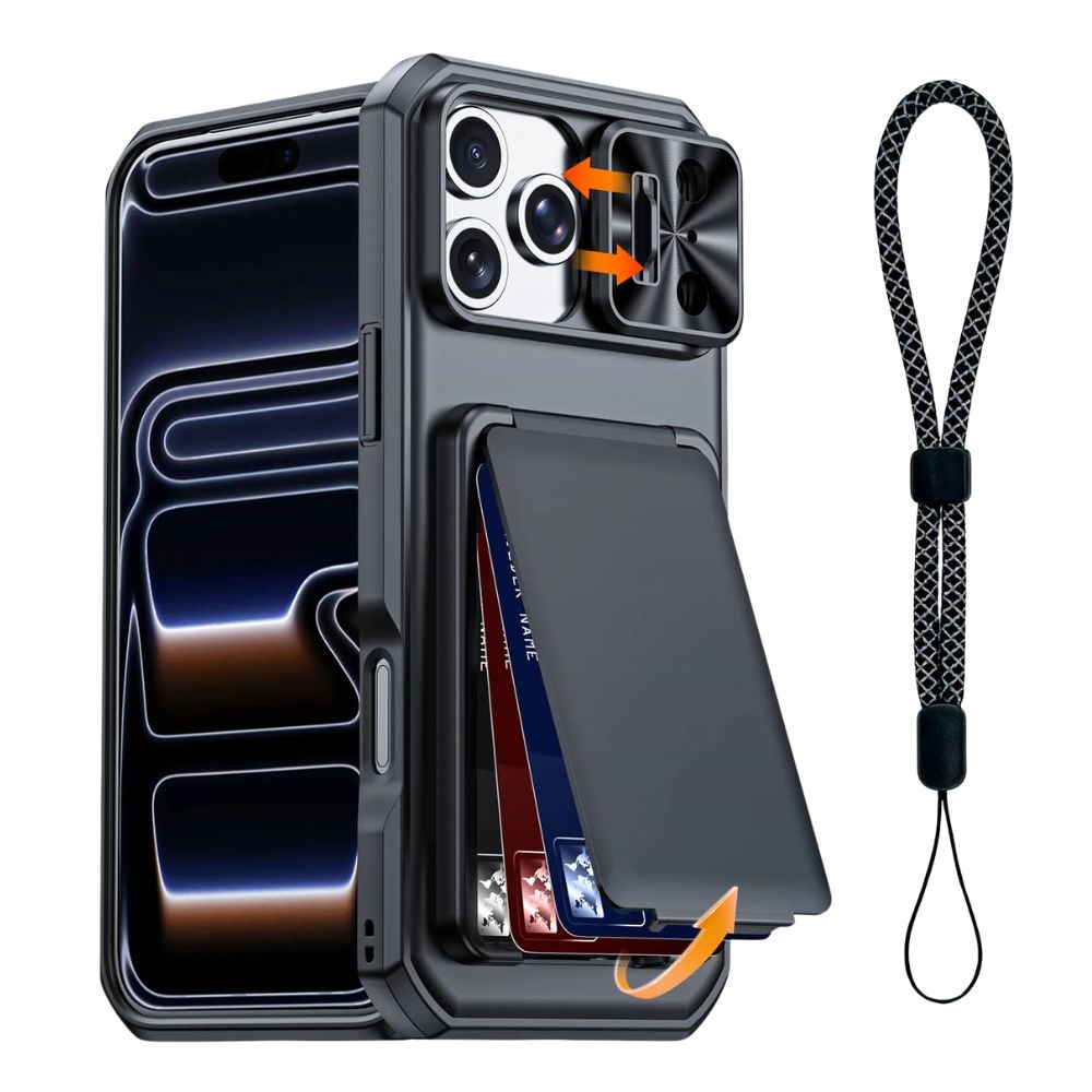 Invictor Slim Shockproof iPhone Case With Card Holder - Astra Cases