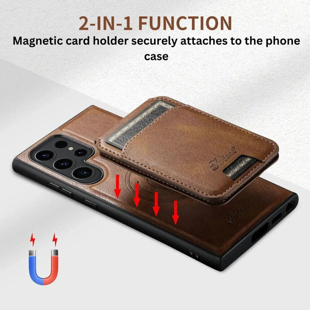 Magus Premium Leather Galaxy Case With Detachable Magnetic Card Stand