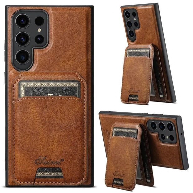 Magus Premium Leather Galaxy Case With Detachable Magnetic Card Stand