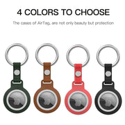 Mea Waterproof Airtag Leather Keychain Case