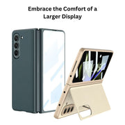 Puere Magnetic Leather Case for Galaxy Z Fold 5 With Flip Stand