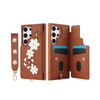 Verus Floral Design Detachable Wallet Galaxy Case - Astra Cases
