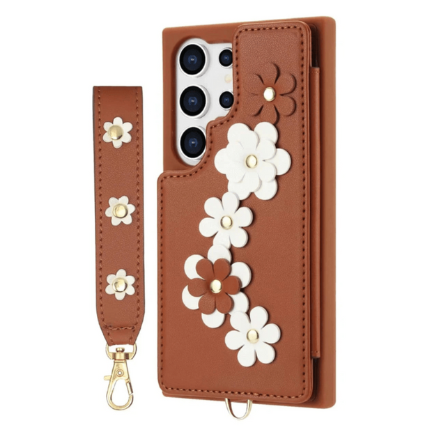 Verus Floral Design Detachable Wallet Galaxy Case