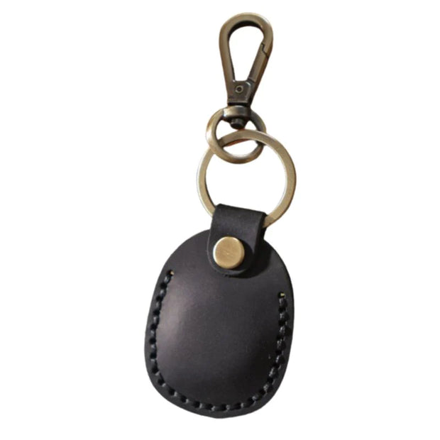 Emi Vintage Leather AirTag Keychain Case