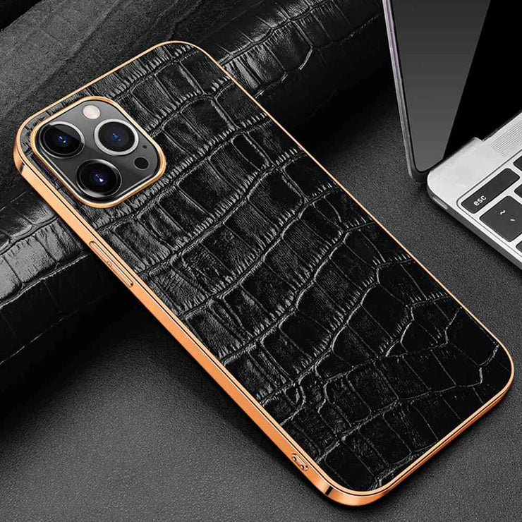 Abduco Genuine Leather iPhone Case Crocodile - Astra Cases