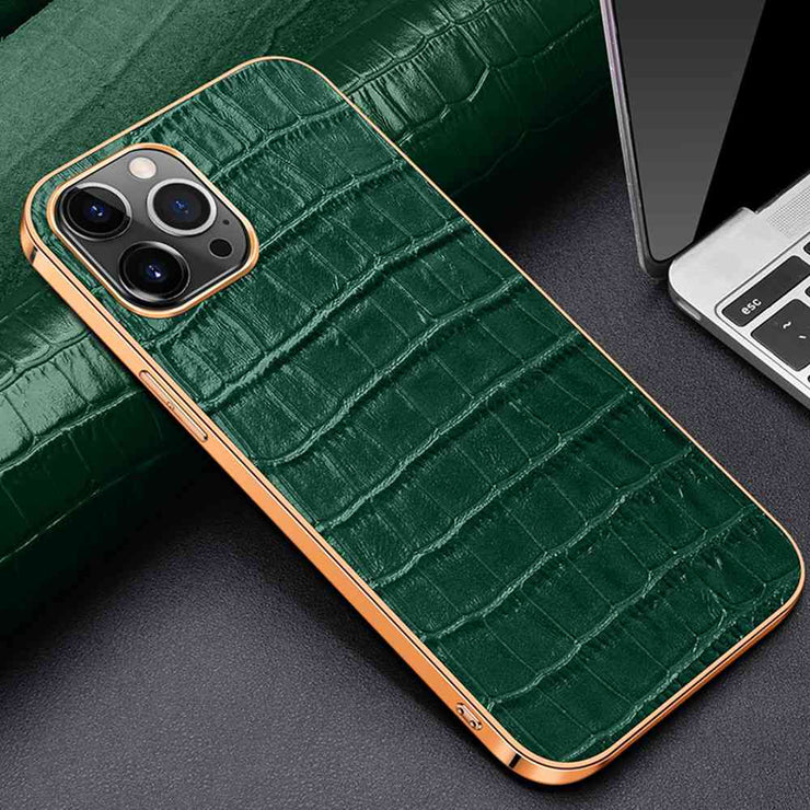 Abduco Genuine Leather iPhone Case Crocodile - Astra Cases