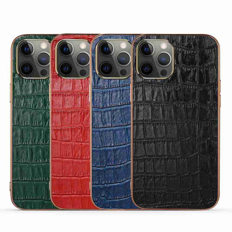 Abduco Genuine Leather iPhone Case Crocodile - Astra Cases