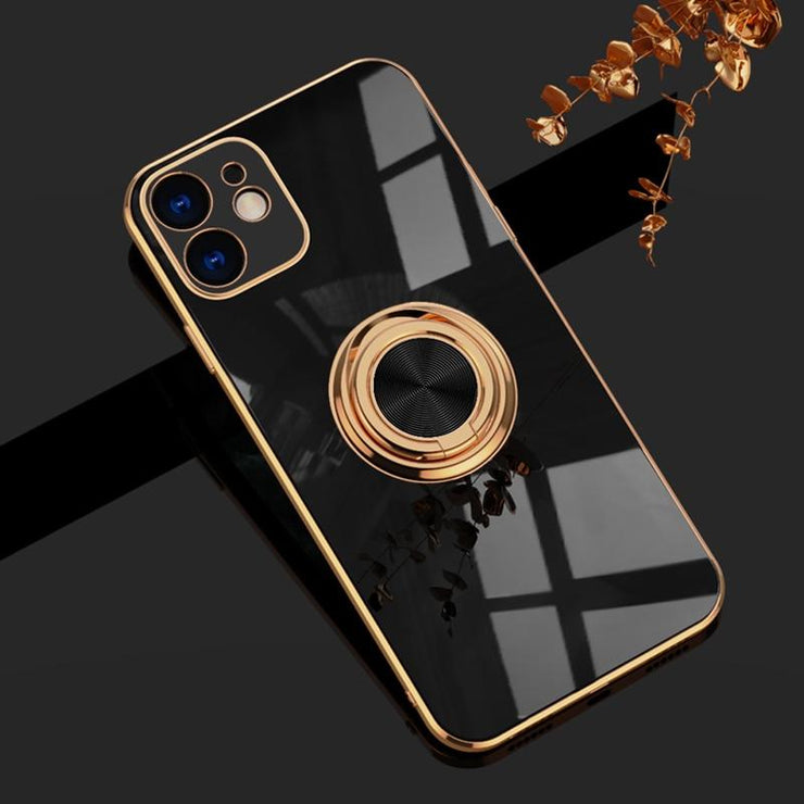 Aere Luxury Plated iPhone Case With Ring - Astra Cases