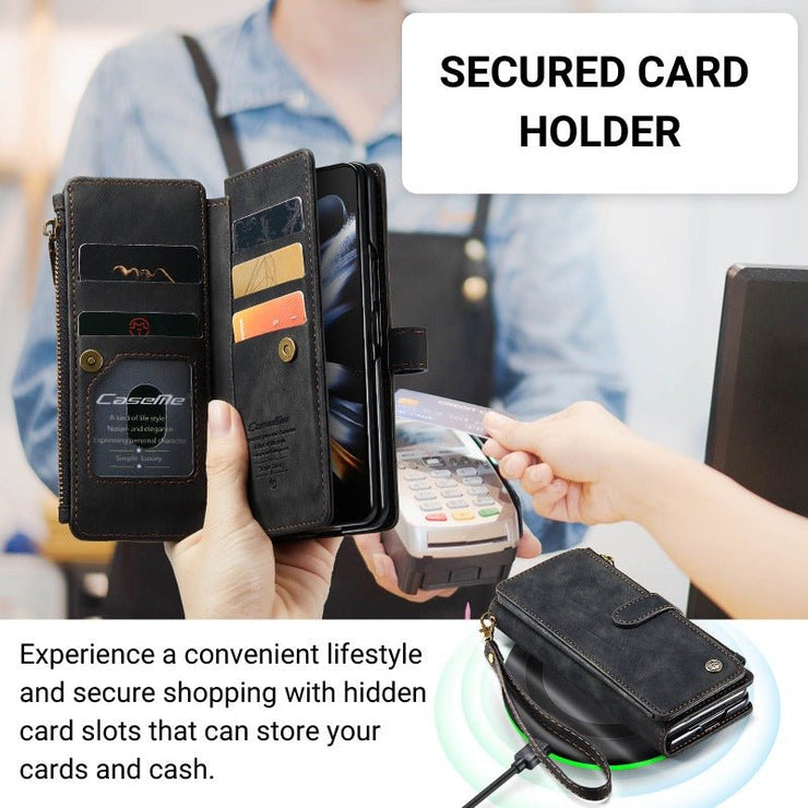 Cernere Magnetic Leather Wallet Case for Samsung Galaxy Z Fold 3 & 4 - Astra Cases