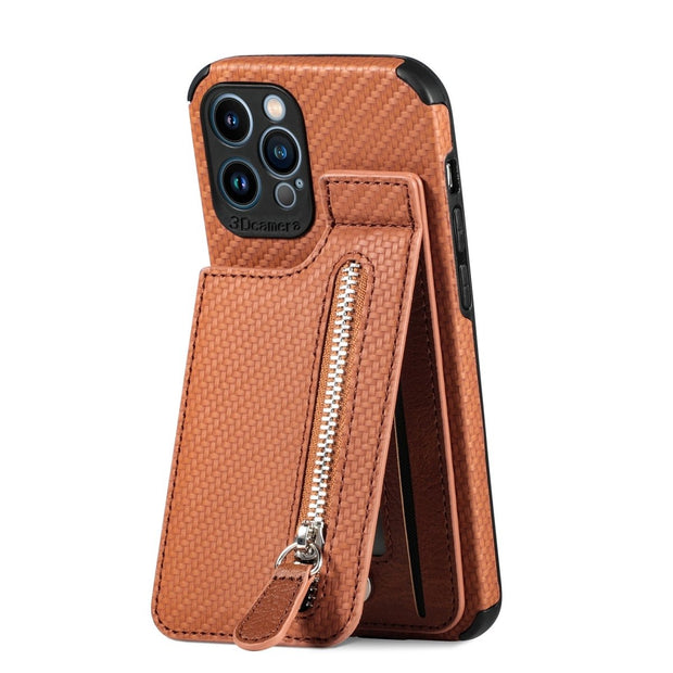 Decus Shockproof Slim Luxury Leather Wallet iPhone Case - Astra Cases