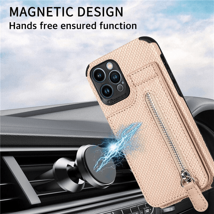 Decus Shockproof Slim Luxury Leather Wallet iPhone Case - Astra Cases