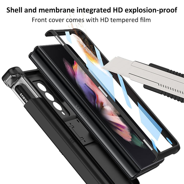 Fas Magnetic Hinge Case for Samsung Galaxy Z Fold 3 with Built-in S-Pen Slot and Kickstand - Astra Cases