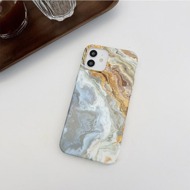 Ideo Marble Prints Impact Resistant Slim iPhone Case - Astra Cases